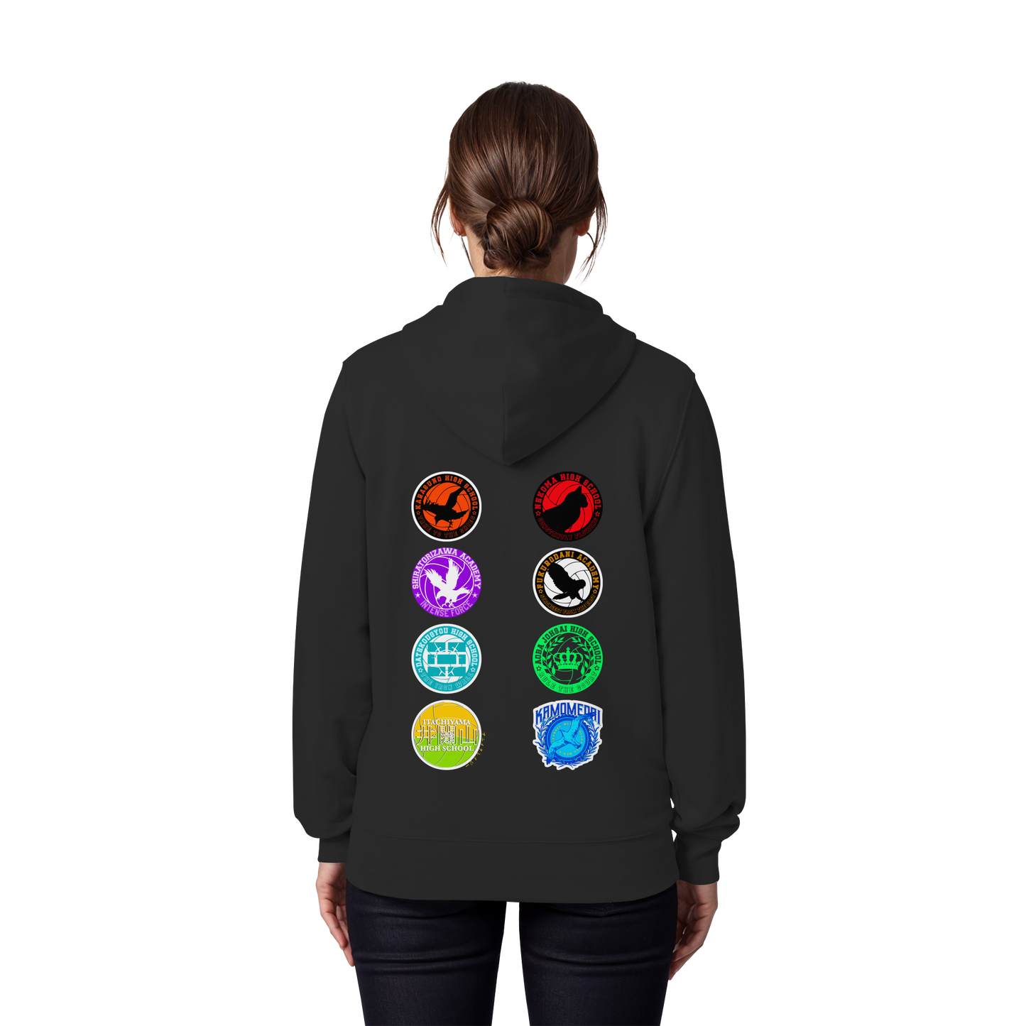 "Ascension Marks" Black Organic Zipper