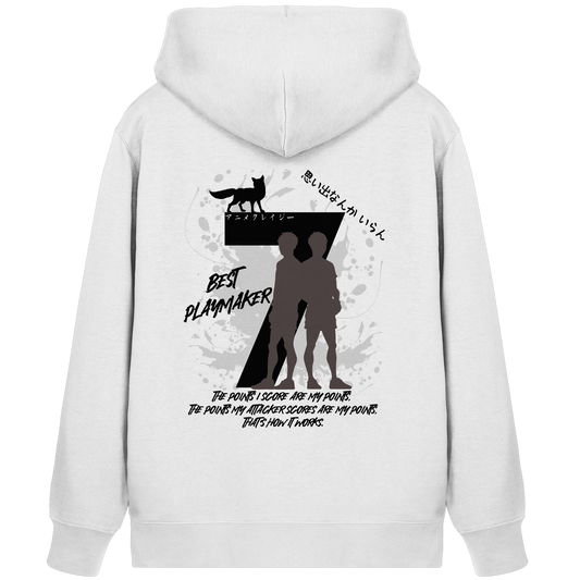 "Best Playmaker" White Organic Zipper