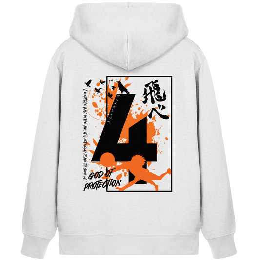 "God Of Protection" White Organic Zipper