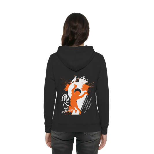 "King Of The Field 2.0" Back Black Women Organic Hoodie