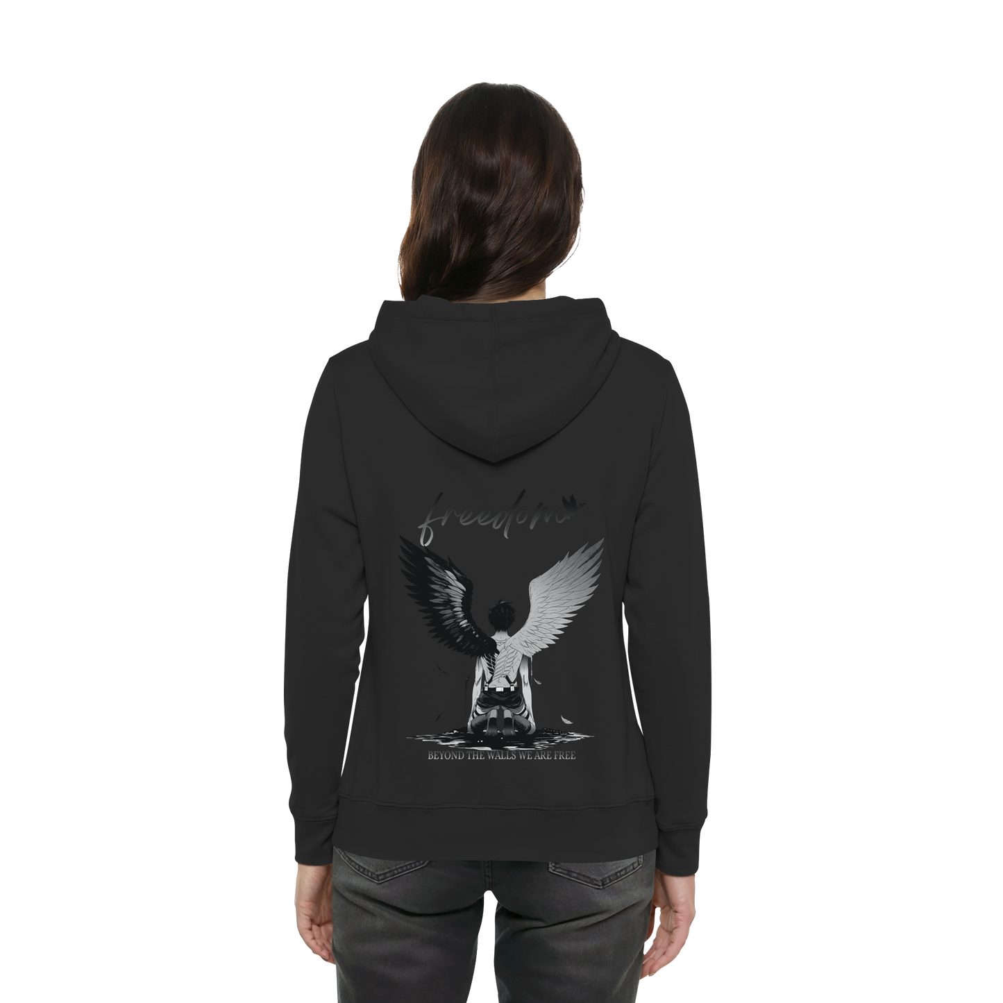 "Freedom" Back Women Organic Hoodie