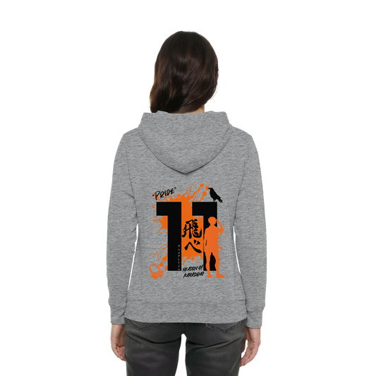 "Pride" Back Grey Women Organic Hoodie