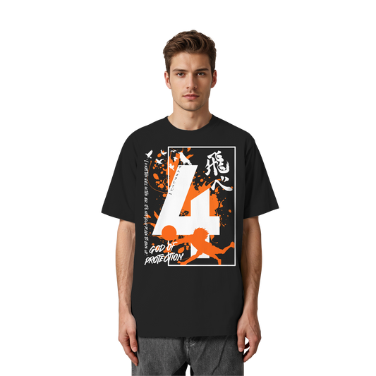 "God Of Protection" Front Organic Heavy Oversized Shirt