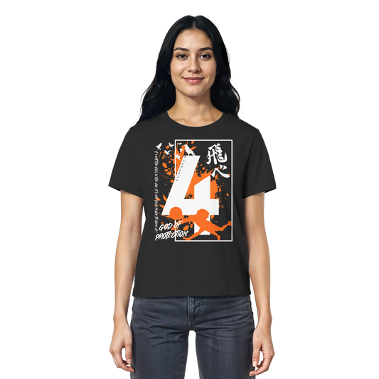 "God Of Protection" Front Black Women Organic Shirt