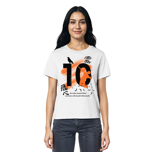 "Little Titan" Front White Women Organic Shirt