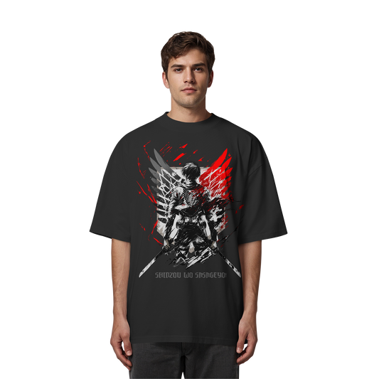 "Wings Of Resolve" Front Organic Oversized Shirt