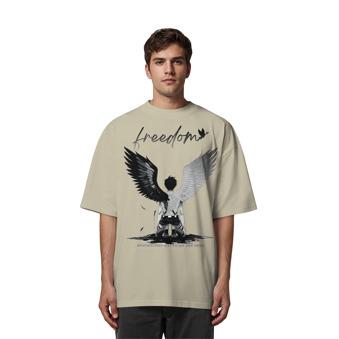 "Freedom" Front Organic Oversized Shirt