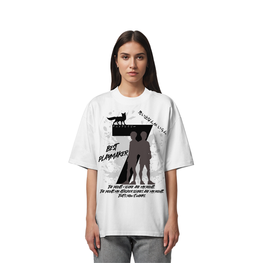 "Best Playmaker" Front Organic Oversize Shirt