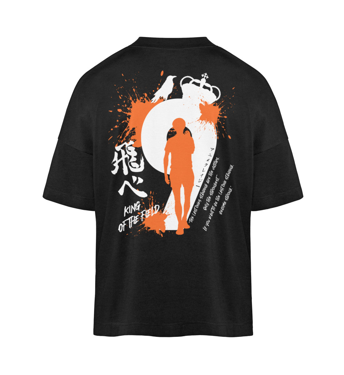 The Crow´s Ascent Back Black Heavy Oversized Shirt