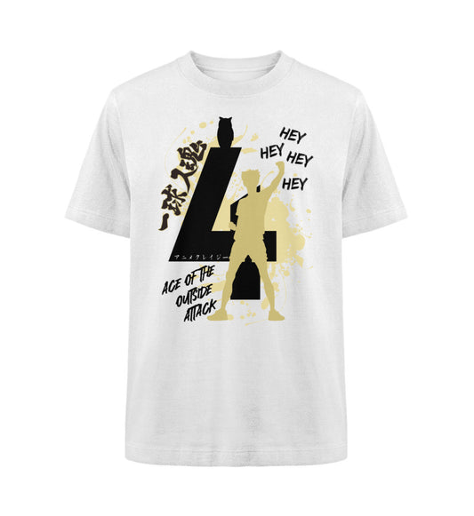 "Ace Of The Outside Attack" Front Organic Heavy Oversized T-Shirt