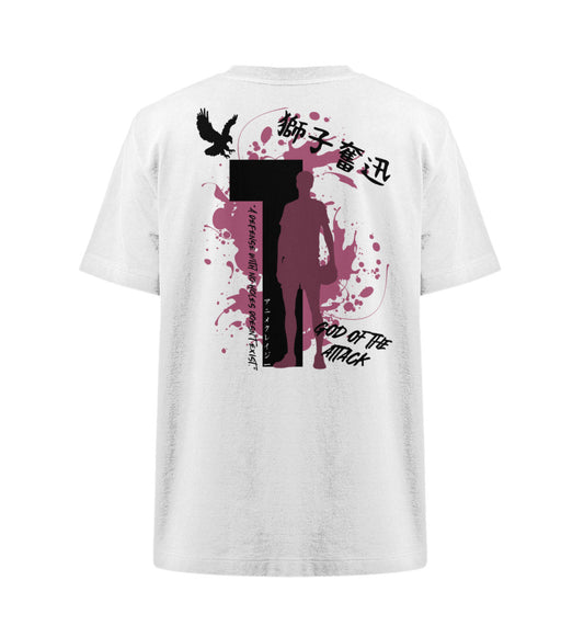 "God Of The Attack" Back Organic Heavy Oversized T-Shirt