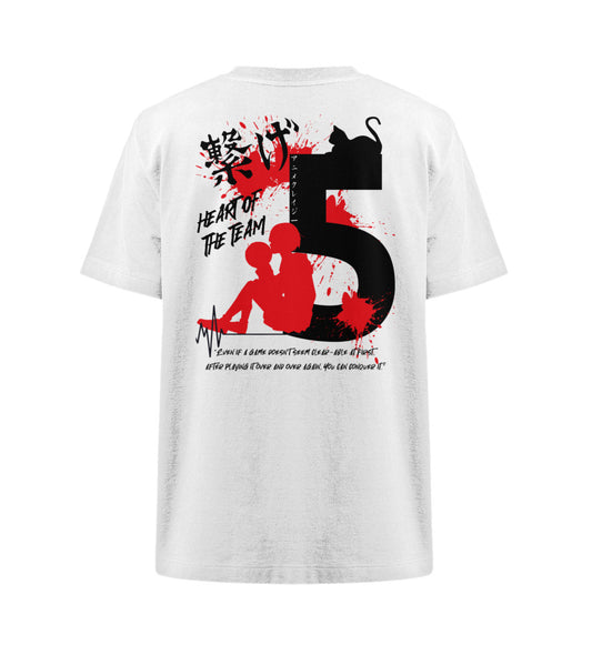 "Heart Of The Team" Back Organic Heavy Oversized T-Shirt