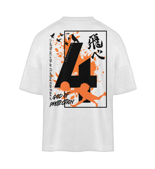 "God Of Protection" Back Organic Oversized Shirt