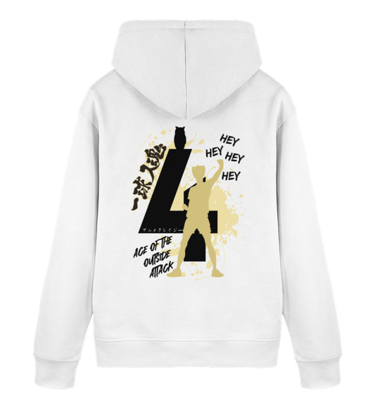 "Ace Of The Outside Attack" Back Organic Hoodie