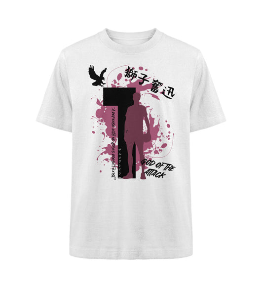 "God Of The Attack" Front Organic Heavy Oversized T-Shirt