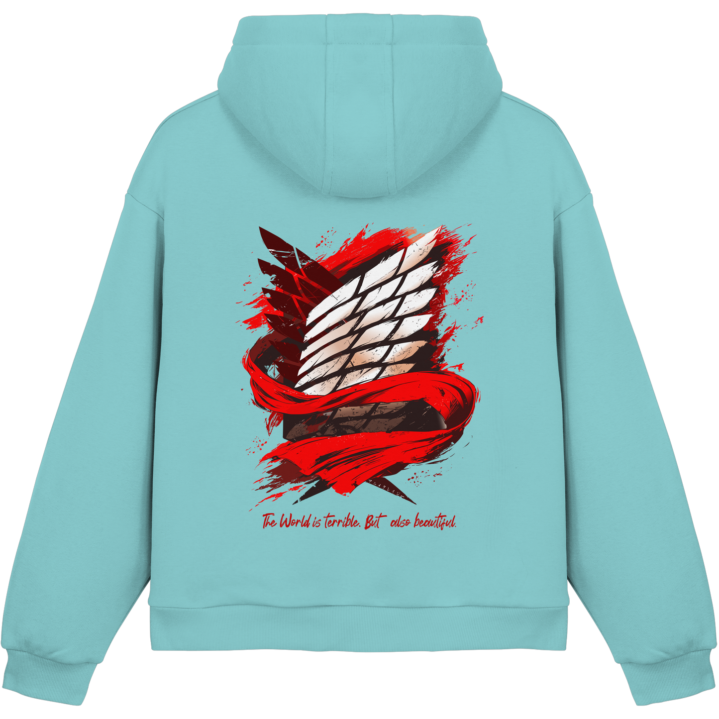 "Verbundenheit" Back Fluffy Boxcut Hoodie
