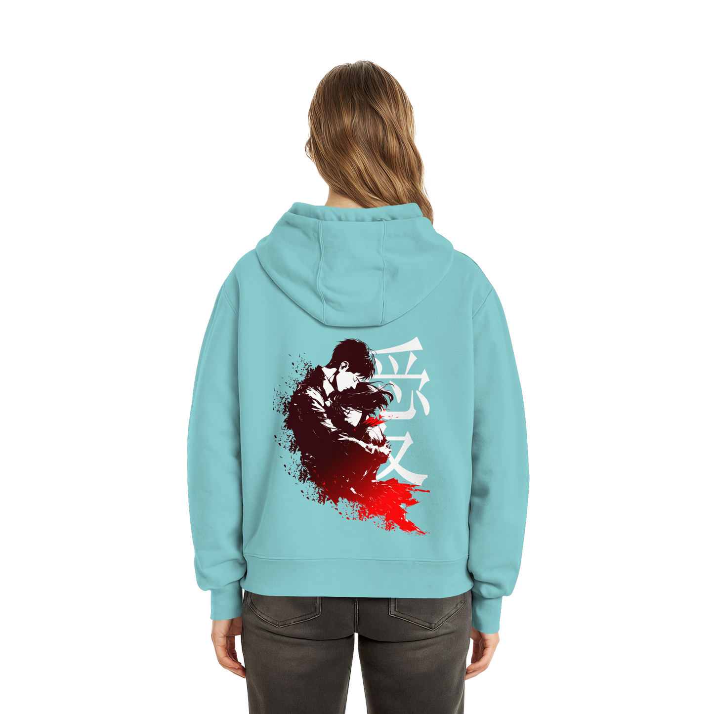 "Bound by Fate" Back Fluffy Boxcut Hoodie