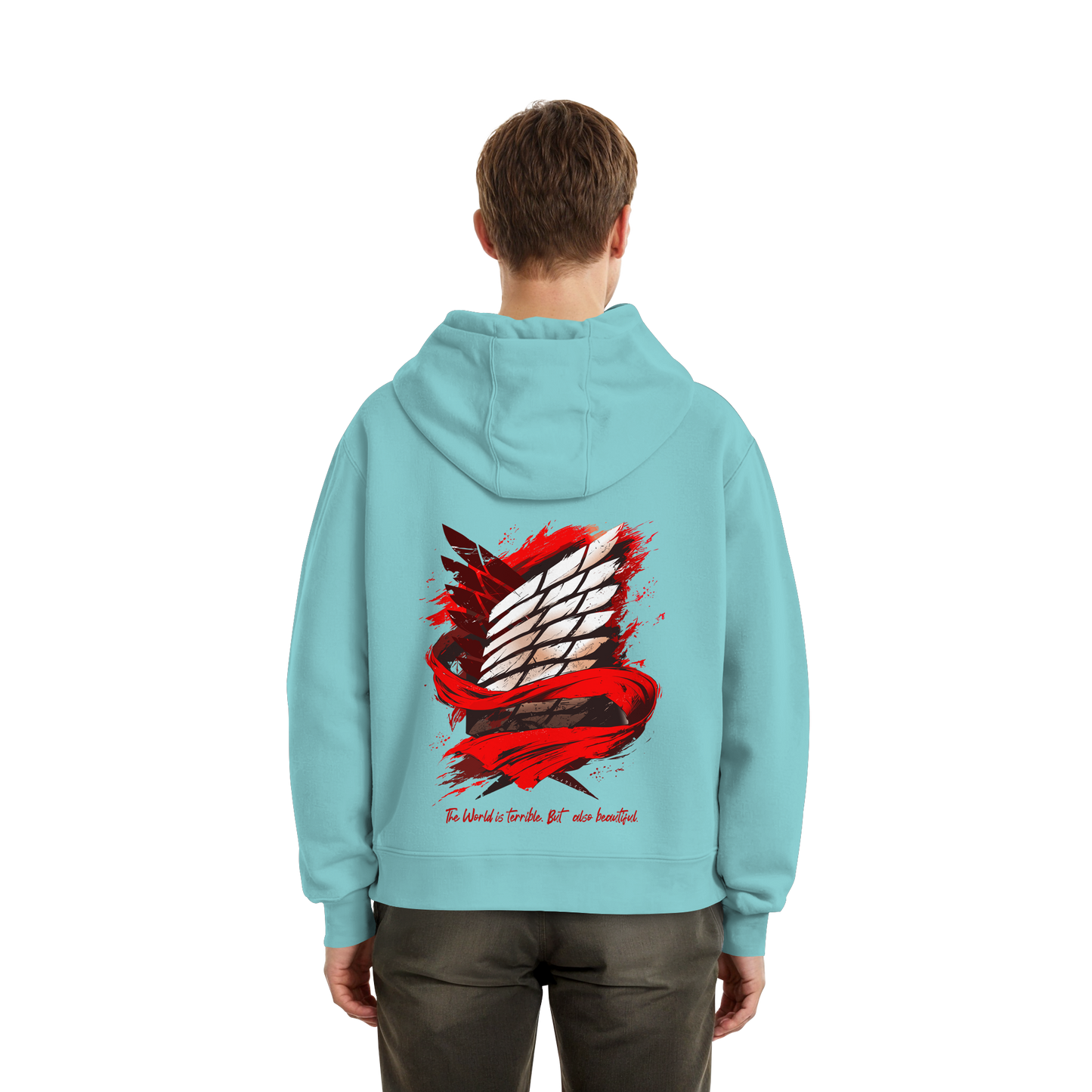 "Verbundenheit" Back Fluffy Boxcut Hoodie