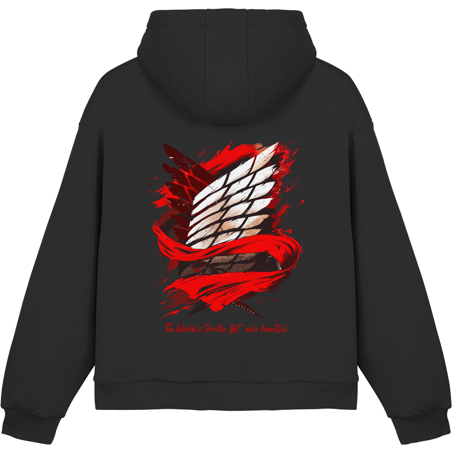 "Verbundenheit" Back Fluffy Boxcut Hoodie