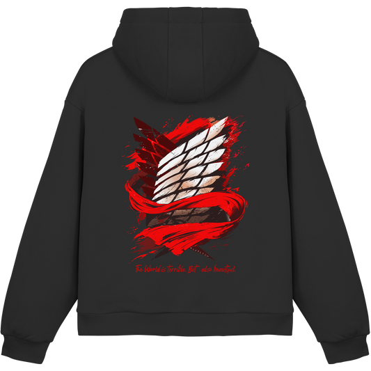"Verbundenheit" Back Fluffy Boxcut Hoodie