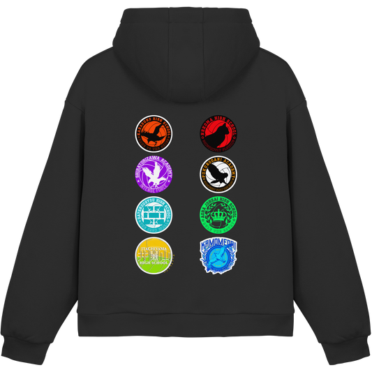 "Ascension Marks" Back Black Fluffy Boxcut Hoodie