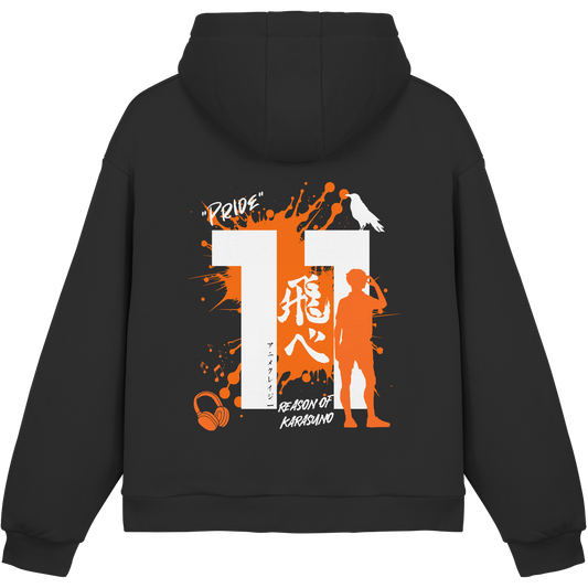 "Pride" Back Black Fluffy Boxcut Hoodie