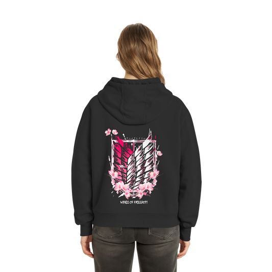 "Petals of Liberation“ Back Fluffy Boxcut Hoodie