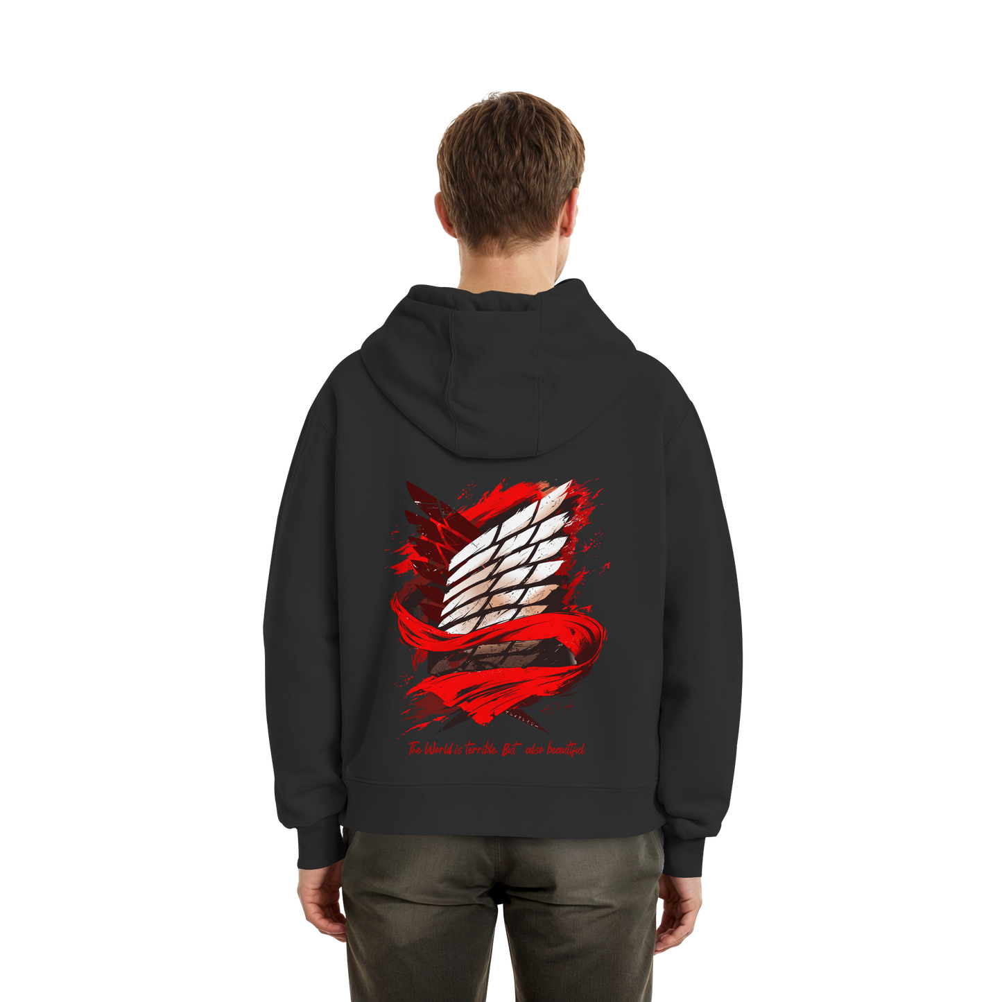"Verbundenheit" Back Fluffy Boxcut Hoodie