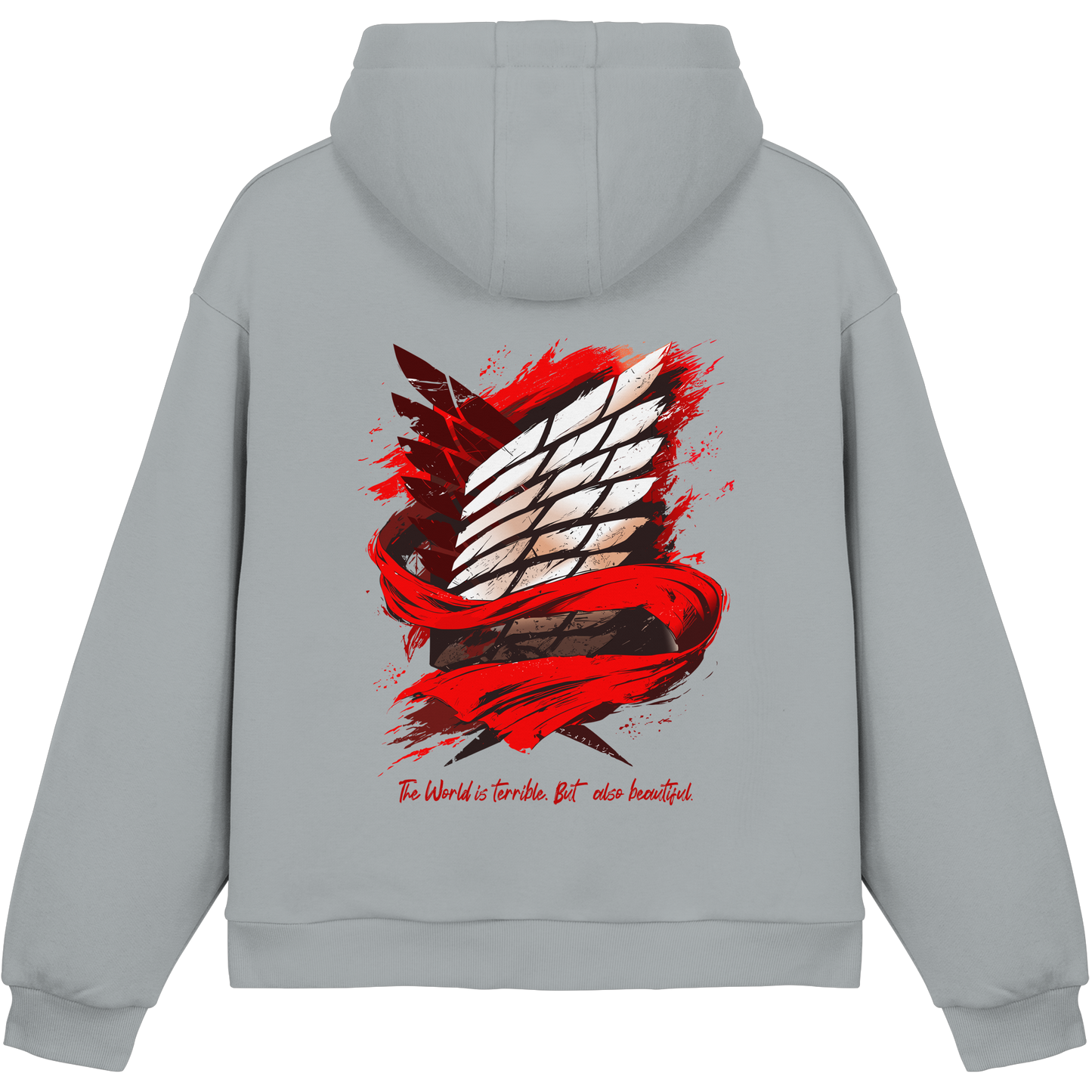 "Verbundenheit" Back Fluffy Boxcut Hoodie