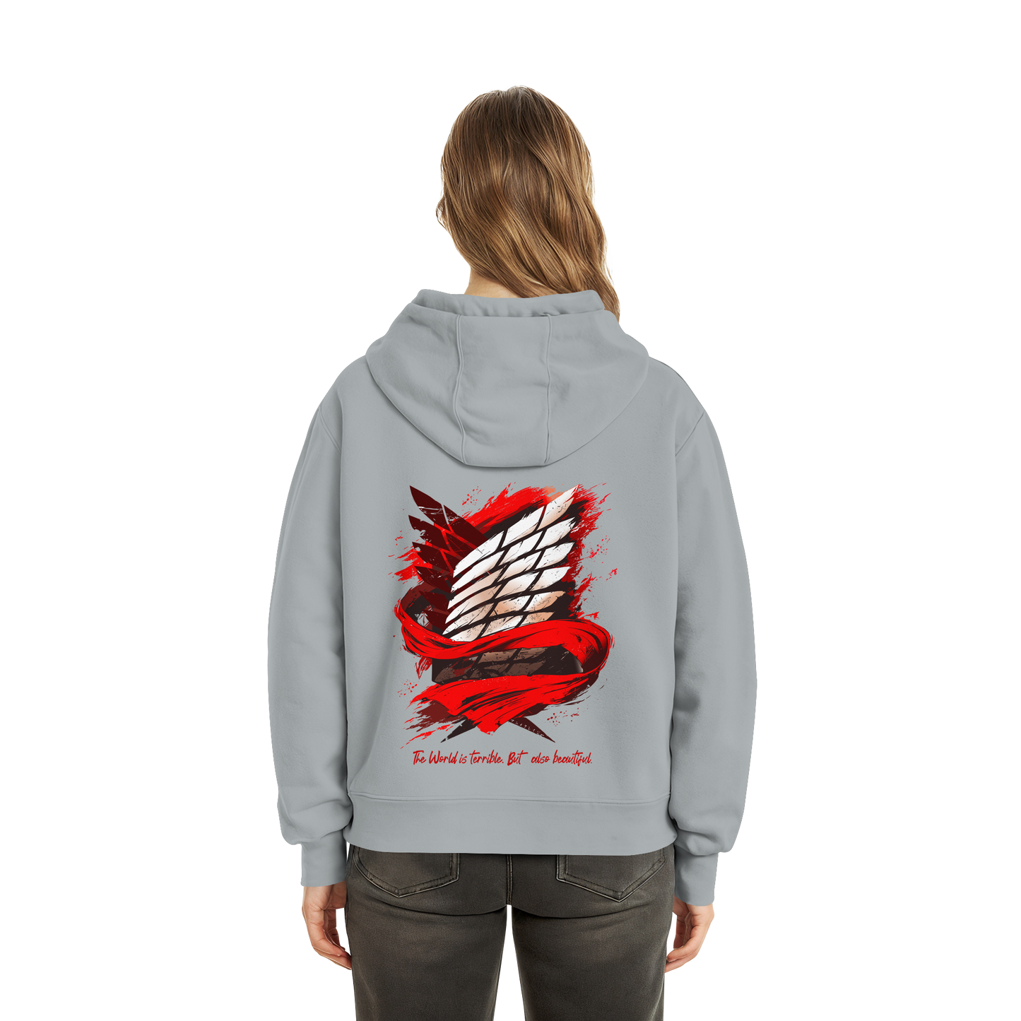 "Verbundenheit" Back Fluffy Boxcut Hoodie