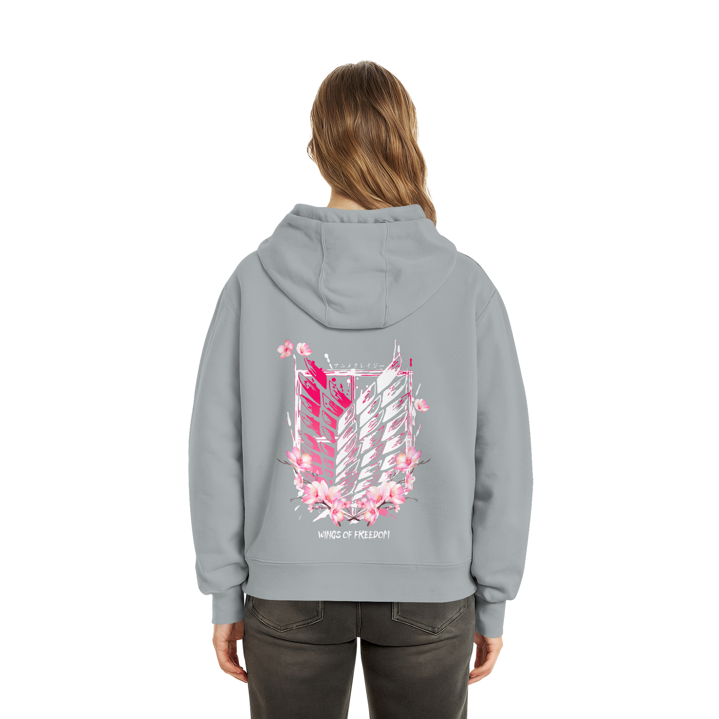 "Petals of Liberation“ Back Fluffy Boxcut Hoodie