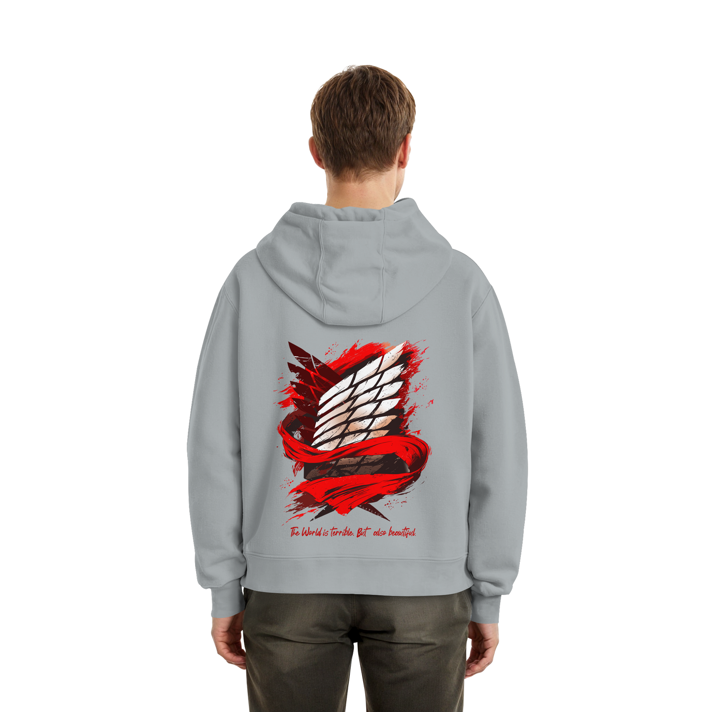 "Verbundenheit" Back Fluffy Boxcut Hoodie