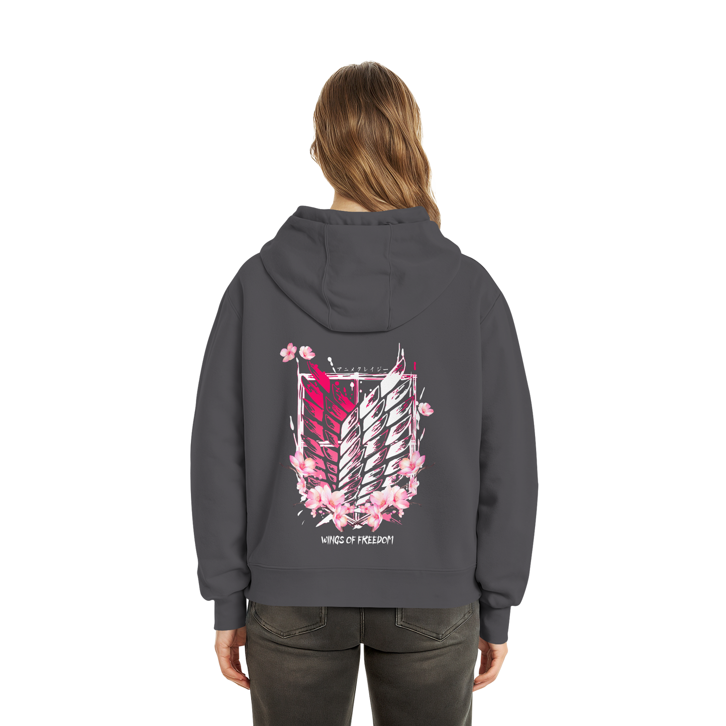 "Petals of Liberation“ Back Fluffy Boxcut Hoodie