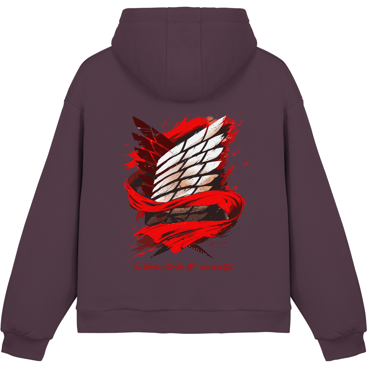 "Verbundenheit" Back Fluffy Boxcut Hoodie