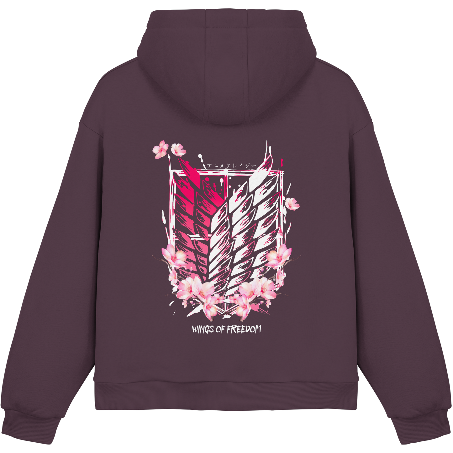 "Petals of Liberation“ Back Fluffy Boxcut Hoodie