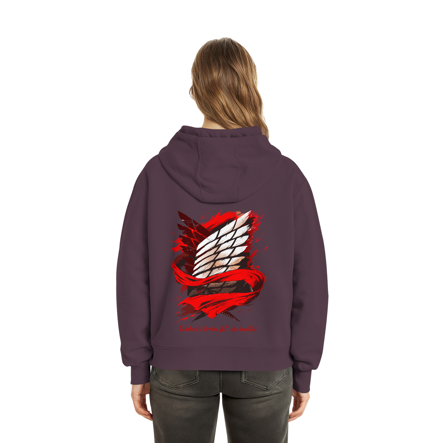 "Verbundenheit" Back Fluffy Boxcut Hoodie