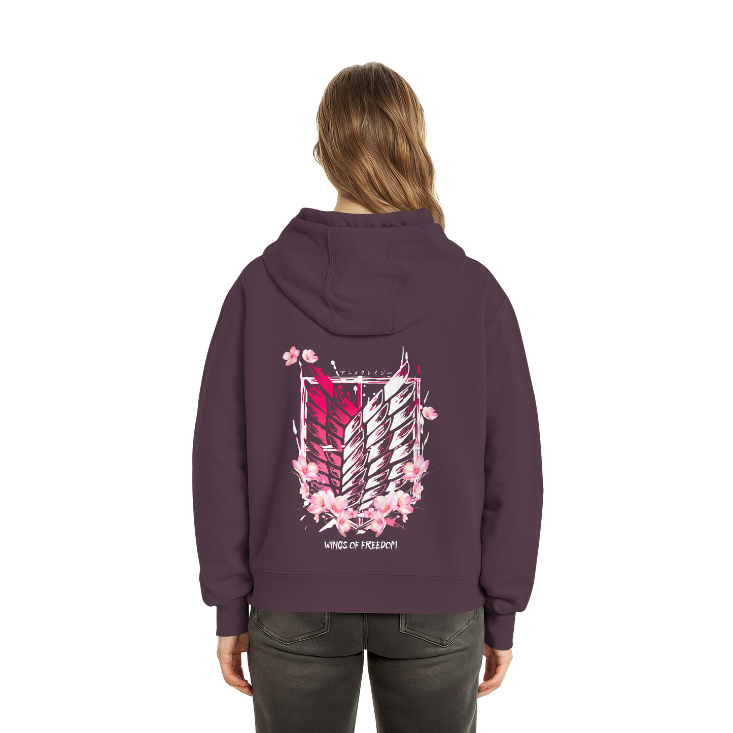 "Petals of Liberation“ Back Fluffy Boxcut Hoodie