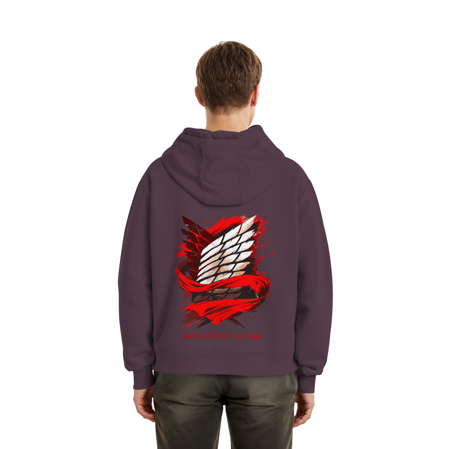 "Verbundenheit" Back Fluffy Boxcut Hoodie