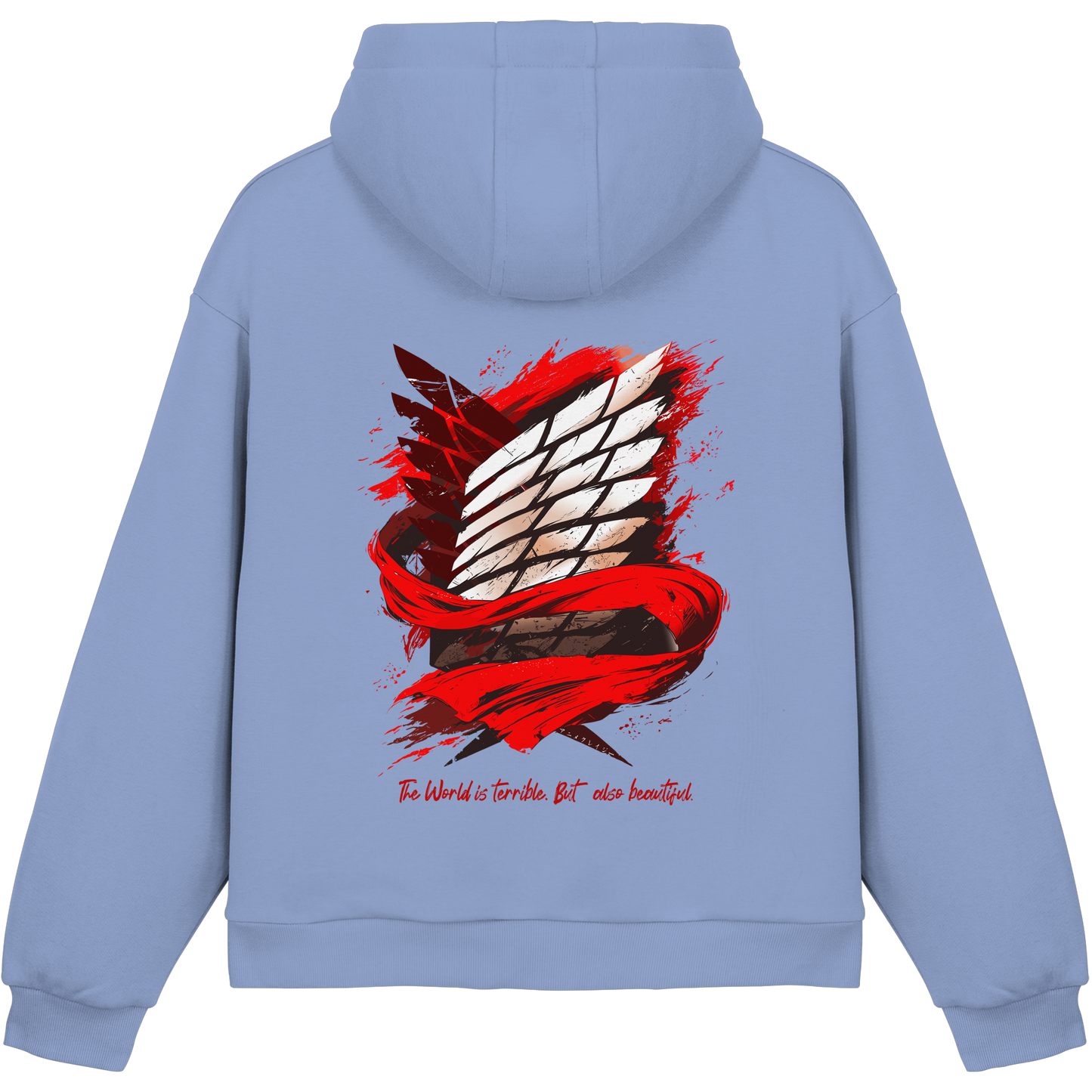 "Verbundenheit" Back Fluffy Boxcut Hoodie