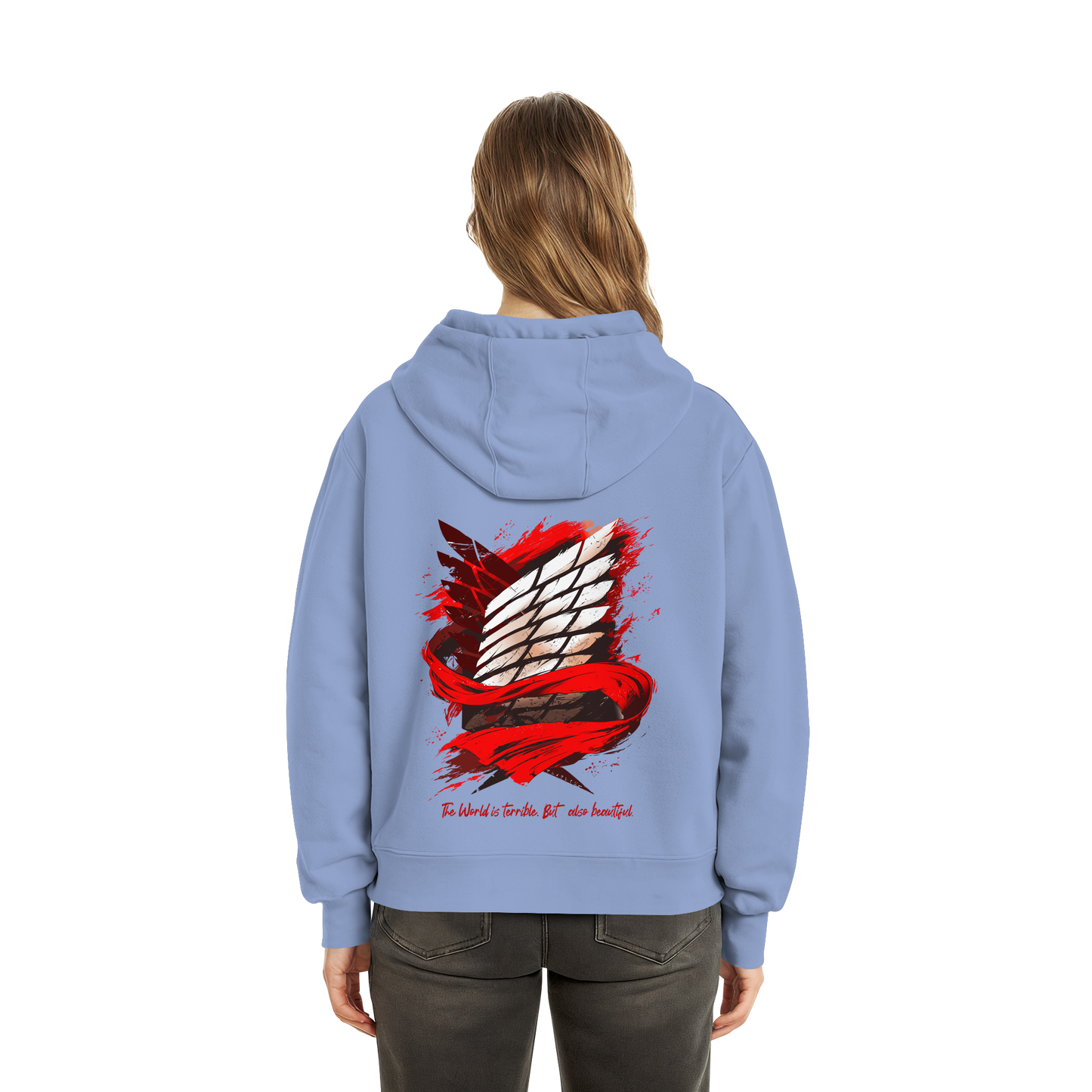"Verbundenheit" Back Fluffy Boxcut Hoodie