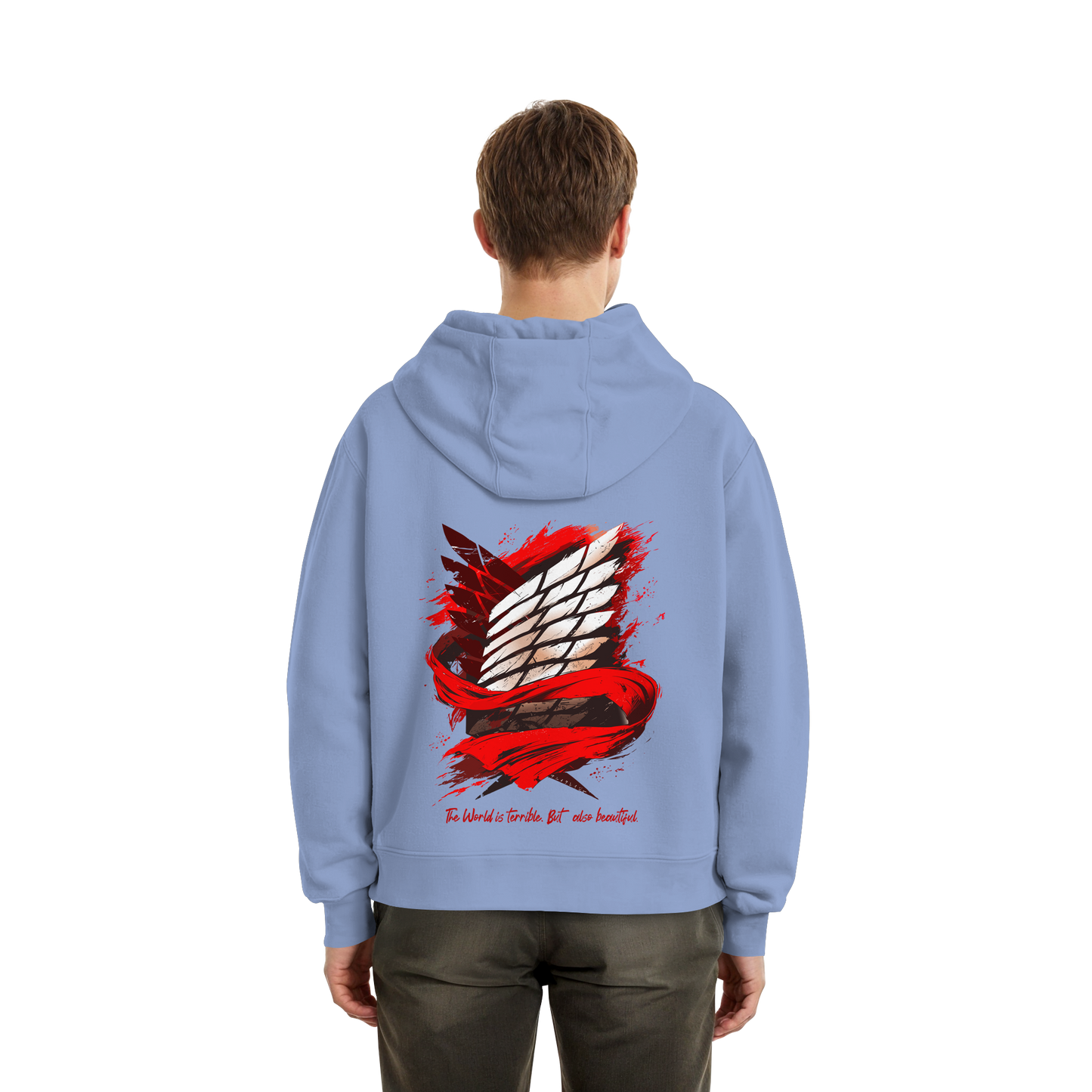 "Verbundenheit" Back Fluffy Boxcut Hoodie