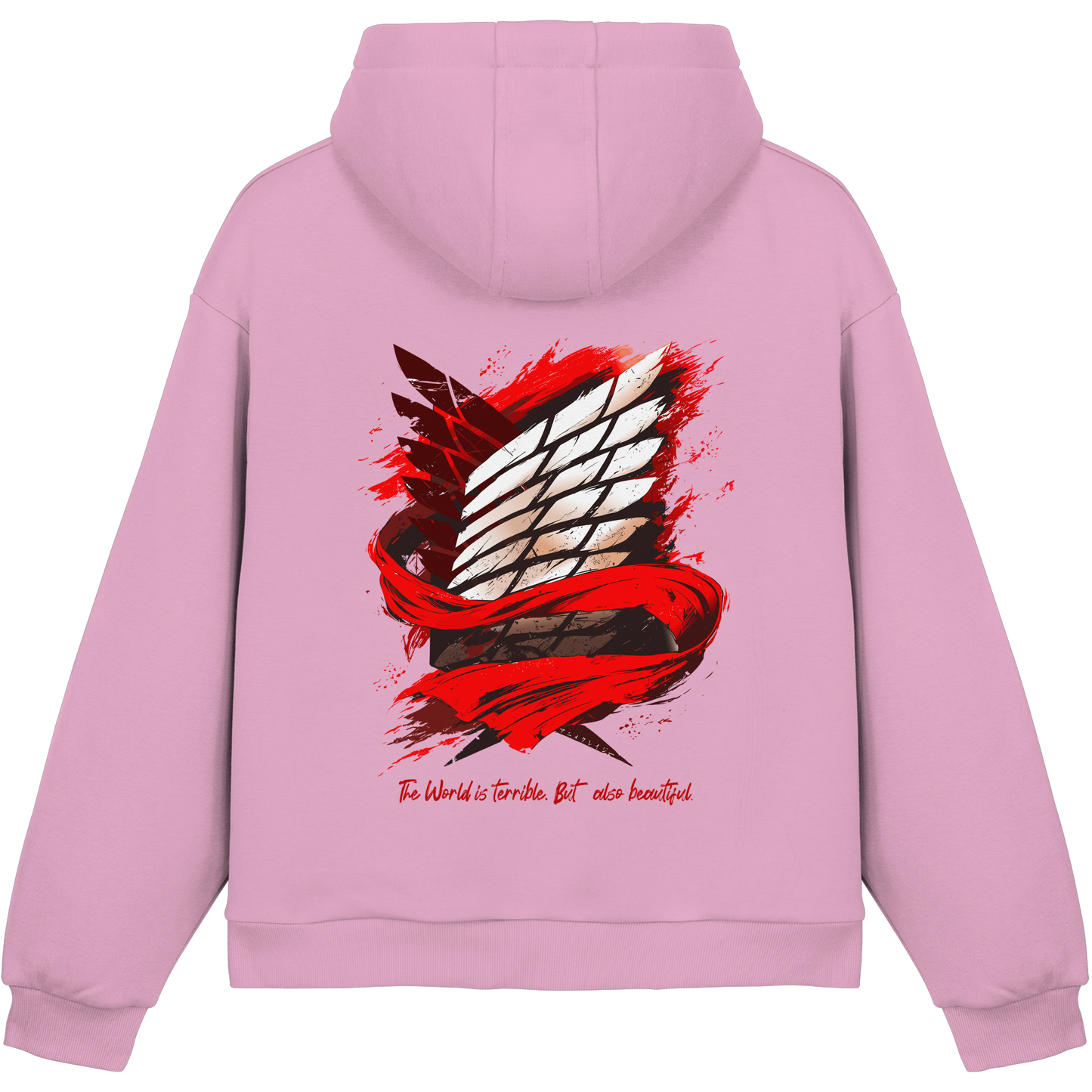 "Verbundenheit" Back Fluffy Boxcut Hoodie