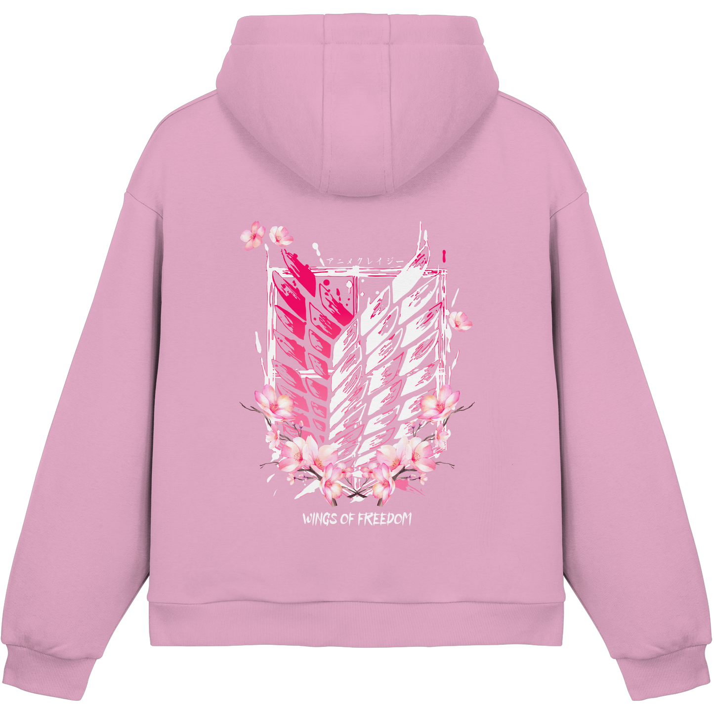 "Petals of Liberation“ Back Fluffy Boxcut Hoodie