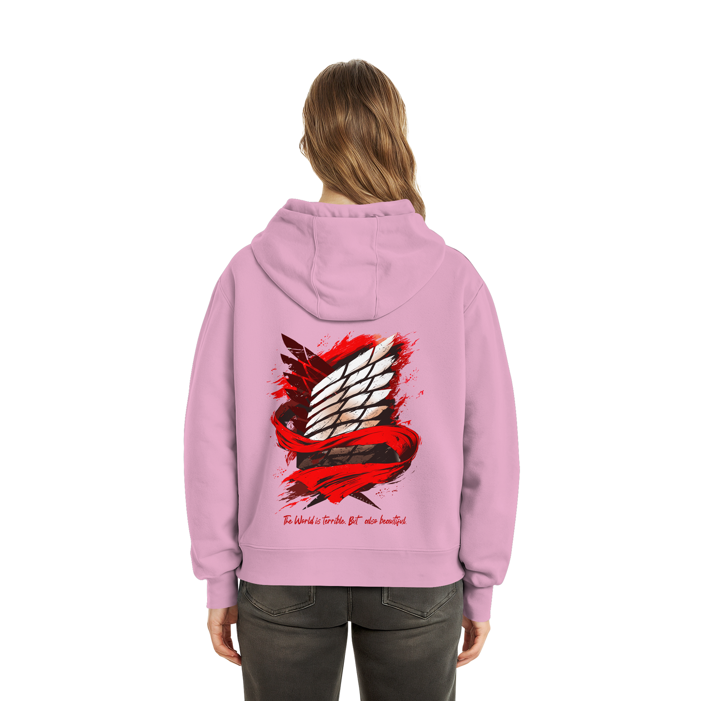 "Verbundenheit" Back Fluffy Boxcut Hoodie