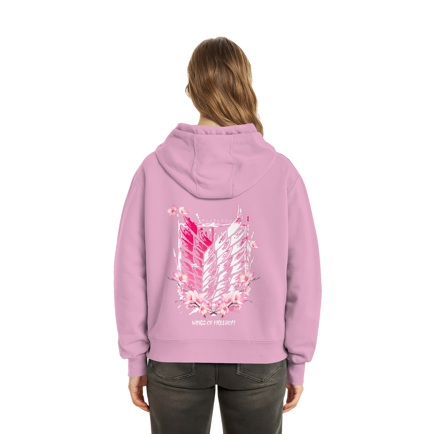 "Petals of Liberation“ Back Fluffy Boxcut Hoodie