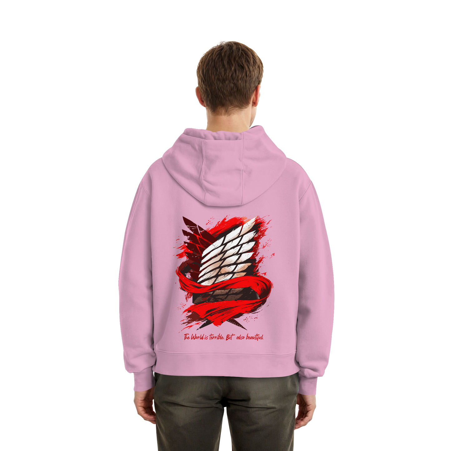 "Verbundenheit" Back Fluffy Boxcut Hoodie
