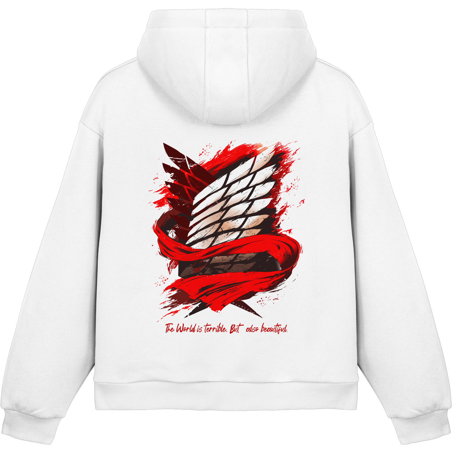 "Verbundenheit" Back Fluffy Boxcut Hoodie