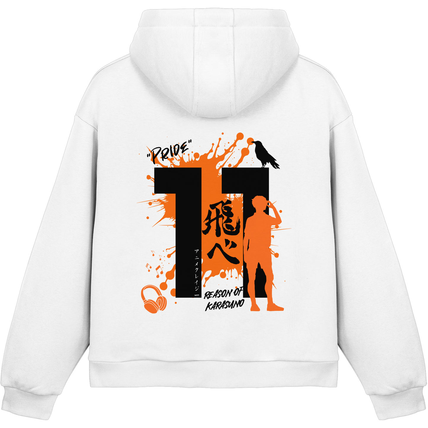 "Pride" Back White Fluffy Boxcut Hoodie