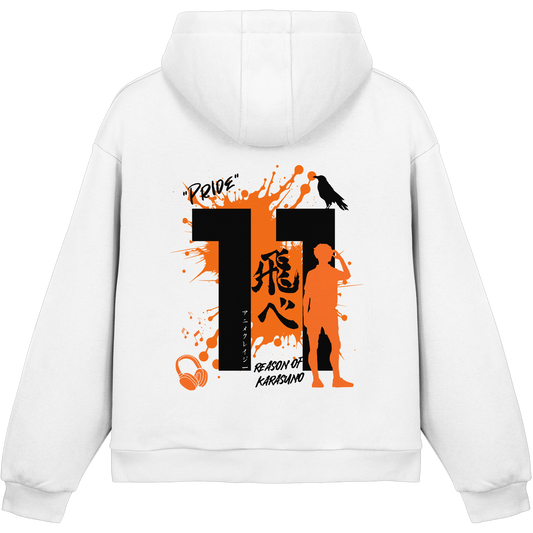 "Pride" Back White Fluffy Boxcut Hoodie