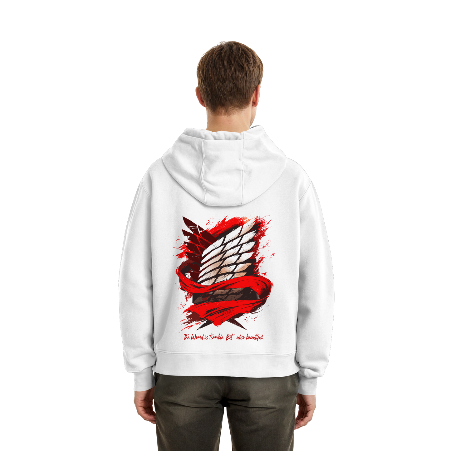 "Verbundenheit" Back Fluffy Boxcut Hoodie